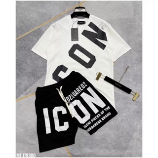 Bộ Quần Áo Thun DSQ Chữ Icon Chéo Hotrend Hè 2024,Mẫu Quần Áo Hè Nam Hot Siêu Thoáng Mát, Bộ Đồ Hè Nam DSQ Chất Siêu Mát