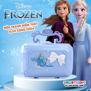 - Túi xách trang điểm thật Elsa cho bé gái màu xanh - bộ đồ chơi hộp trang điểm thật cho bé gái