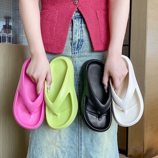 Dép tông nữ đế cao 4cm chống trơn dép bánh mì dép xỏ ngón chất liệu EVA cao cấp  dép đi biển MINN SHOES