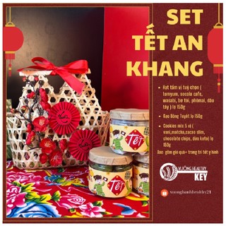 Giỏ Quà Tết An Khang 2024 Ít Ngọt, Set Quà Tặng Người Thân, Bạn Bè - Healthy Key ( Set quà Tết / Bộ quà Tết )