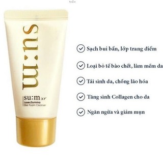 Sữa rửa mặt chiết xuất vàng 24k Sum37 tái sinh da chống hóa Su:m37 Losec Summa Elixir Foam Cleanser 60ml
