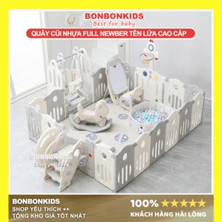 Quây cũi nhựa gấp gọn cho bé NEWBER Vũ Trụ KÈM cầu trượt xích đu cho bé