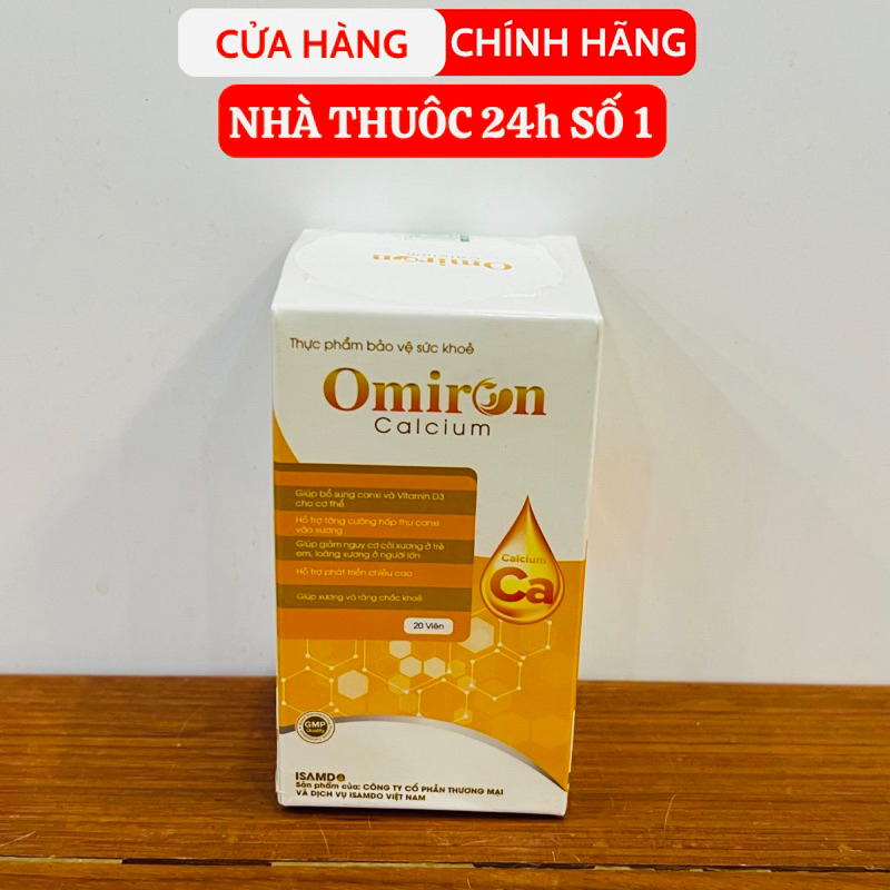 ✅ Omiron Calcium   [CHÍNH HÃNG] ❤️ viên uống tăng chiều cao, bổ sung Canxi và Vitamin D3 hỗ trợ phát triển chiều cao