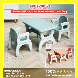 Bộ Bàn Học Cho Bé Cao Cấp 2in1 Newber VIP 2025 - Bộ bàn ghế trẻ em dày dặn,  Bàn ghế nhựa cho bé