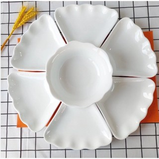 [Có Bán Lẻ] BỘ BÁT ĐĨA HOA MẶT TRỜI NHỰA 7 CHI TIẾT, BỘ BÁT ĐĨA BÀY CỖ TRONG GIA ĐÌNH SIZE ĐẠI 51 cm