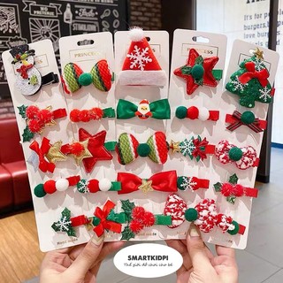 Set 5 Cặp Tóc Noel, kẹp tóc noel Giáng Sinh Siêu Dễ Thương Cho Bé yêu, sale