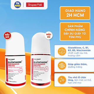 Lăn nách Angel's Liquid Glutathione Niacinamide Arbutin Whitening khử mùi giảm thâm 60ml