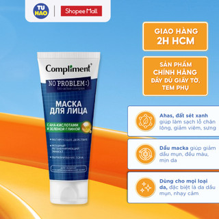 Mặt nạ đất sét compliment no problem, mask dưỡng da giảm mụn, kiềm dầu, nâng cơ mặt, phục hồi 80ml - từ hảo