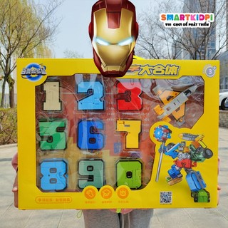 Đồ chơi lắp ghép bộ chữ số biến hình từ 1 2 3 4 5 6 7 8 9 thành robot LEGOSTYLE