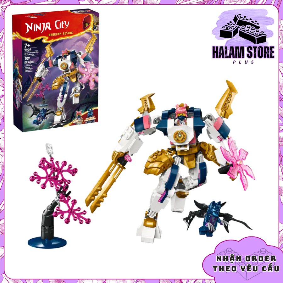 Đồ chơi lắp ráp Ninjago Dragons Rising season 2 mã 9207 11807 - Mô hình Sora Elemental Mech