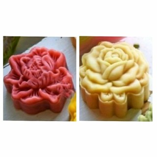 khuôn trung thu lò xo mặt Hoa 50g,75g   ( 1 mặt 1 nhấn)