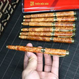 Bút ký Gỗ Nu Huyết Long để mộc thơm vân đẹp - Bút gỗ mộc mạc, sang trọng, thanh lịch | Thiên Mộc Bảo