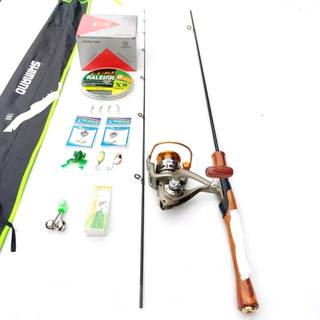 bộ cần câu lure shimano ul cán gỗ cao cấp