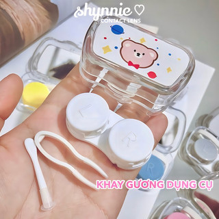 🩵 KHAY GƯƠNG mini full dụng cụ đeo lens gắp lens, gậy đeo lens, khay đựng lens 💥💥  SHYNNIE LENS (Lens Huế) 🐰