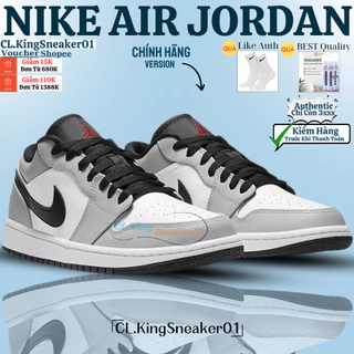 Giày _JD 1 Low Light Smoke Grey Chính Hãng (JĐ1 Trắng Xám)-Hàng Chuẩn Cao Cấp-Best(Quảng Châu) Full Bill Box