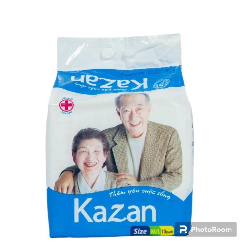 Bỉm người già tã dán KAZAN 20 miếng Size M/L, XL từ 40 đến dưới 95kg có vách ngăn chống tràn