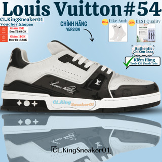 Giày LV Lv Trainer #54 Signature Black White (LV Trắng Đen)-Phiên Bản Best(Quảng Châu) Full Box Tag