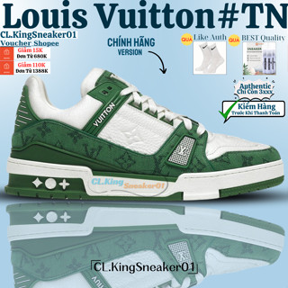 Giày LV LV Trainer Xanh Lá, Giàyy LV Xanh Lá, Size Nam Nữ Siêu Chất Tặng Tất Cl.KingSneaker
