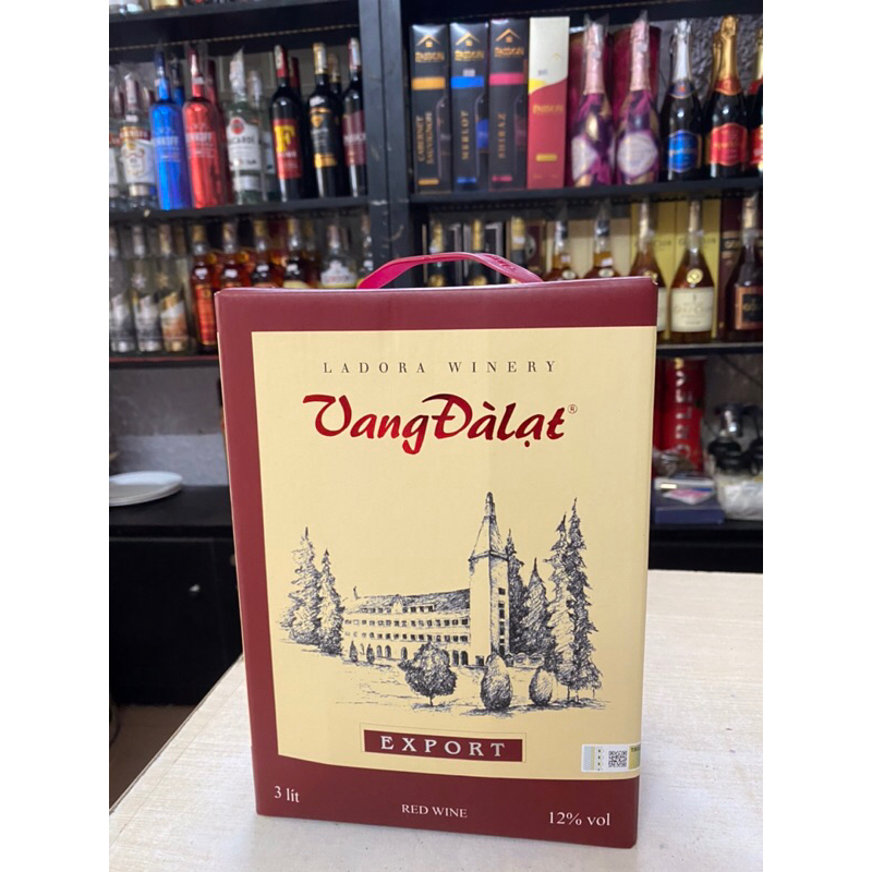 Vang Đà Lạt EXPORT Đỏ 12% 3 Lít