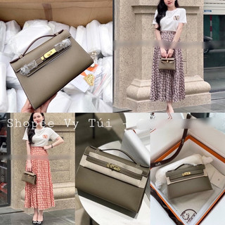 Túi chữ H dáng ngang size 22 tag vàng - tag bạc chuẩn super sịn