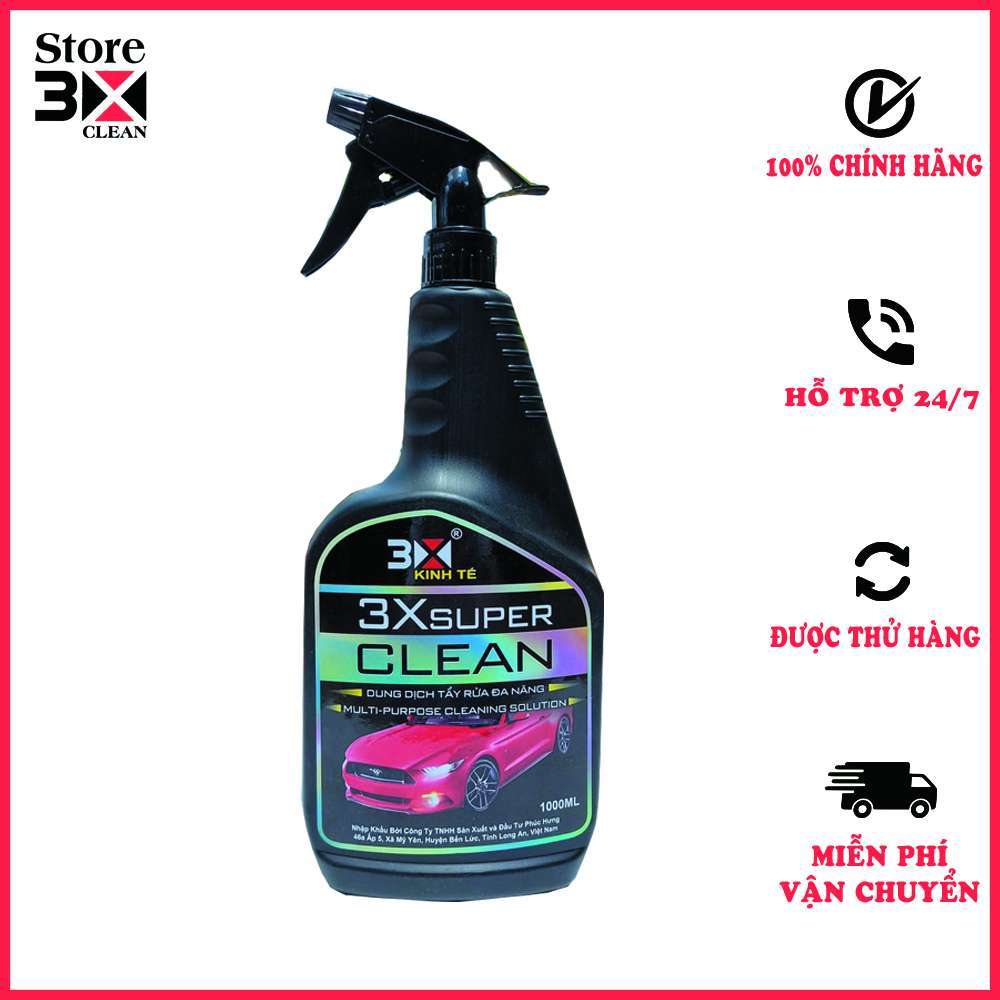 Dung Dịch Nước Tẩy Rửa Dầu Nhớt 3X Super Clean 1000ml
