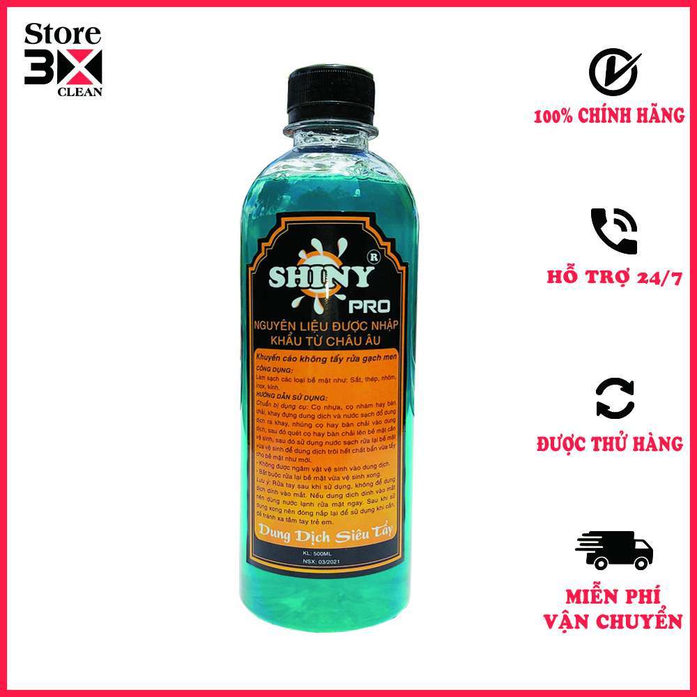 Dung Dịch Nước Tẩy Rửa Vết Rỉ Sét Shiny Pro 500ml.