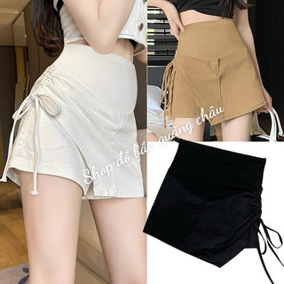 Quần zả váy rút hông vạt chéo siêu xinh cho mẹ bầu