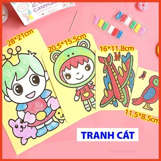 Tranh cát tập tô màu cho bé, đồ chơi tranh cát, tranh cát trẻ em có sẵn cát nhiều màu sắc đa dạng 89043