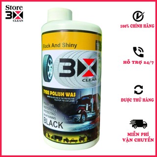 Dung dịch bóng lốp 3x clean 1000ml bền đen bóng