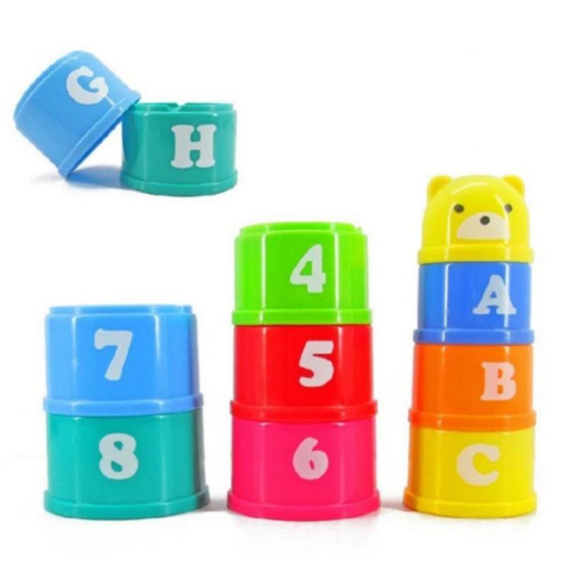 HCM 👑 Đồ chơi trẻ em - Đồ chơi cốc xếp chồng giúp bé học vui , đồ chơi phát triển não , chất liệu nh
