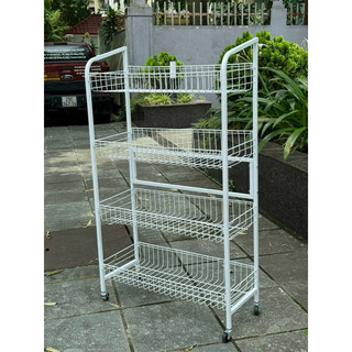 Kệ để hàng 4 tầng / Kệ để hàng có bánh xe, Kệ để hàng tạp hoá