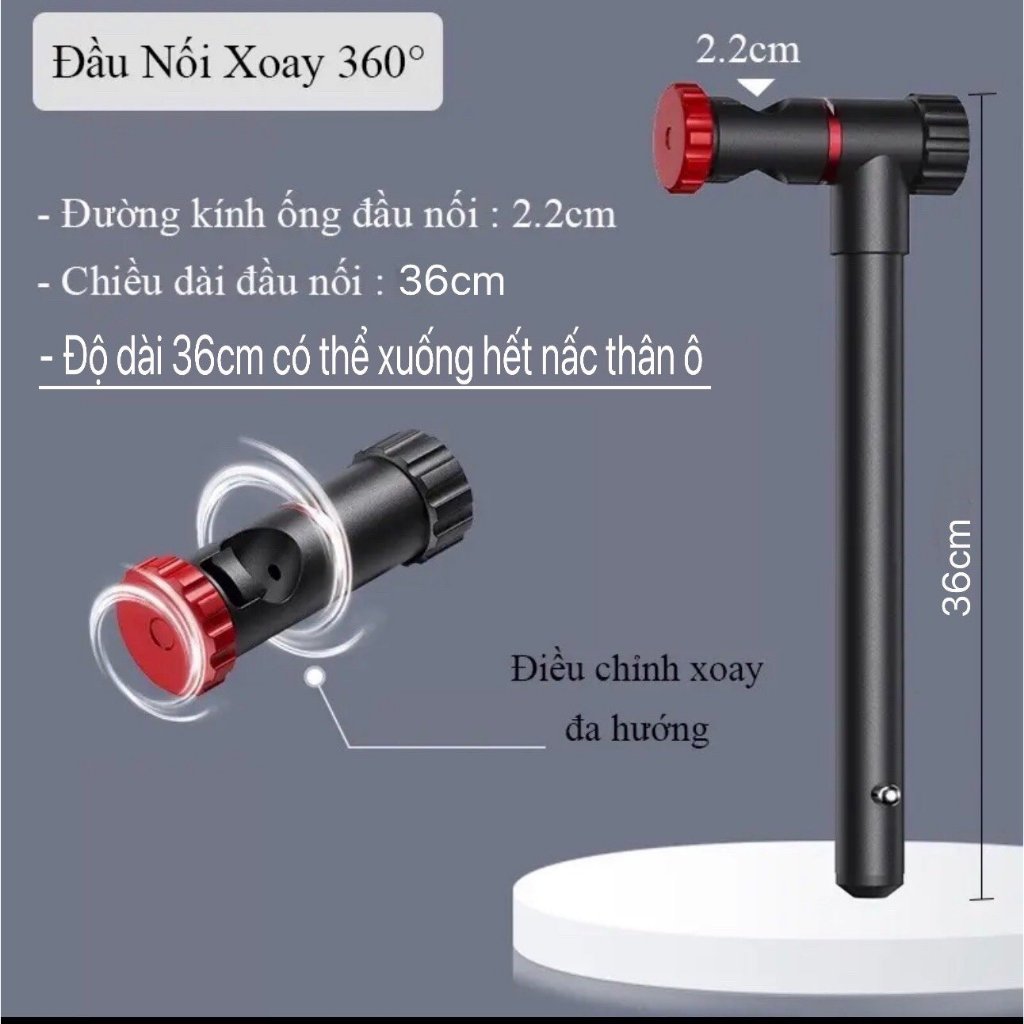 (giá rẻ) Thân ô 360, khớp nối ô xoay 360 độ thu gọn cao cấp, thân khớp nối ô dù câu cá có 3 size