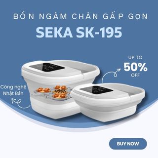 Bồn Ngâm Chân SEKA Massage Thư Giãn, Máy Gấp Gọn, Điều Khiển Từ Xa, Cảm Ứng Tiếng Việt Hiệu Quả, An Toàn