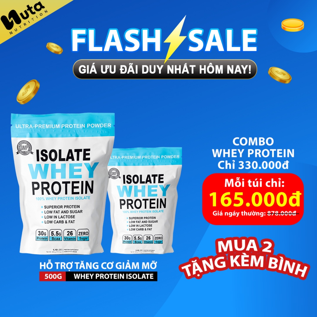WHEY PROTEIN ISOLATE  - Sữa tăng cơ cao cấp (500G)