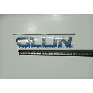 Chữ xi mạ Ollin dán đầu xe tải Ollin chiều cao chữ 36 mm