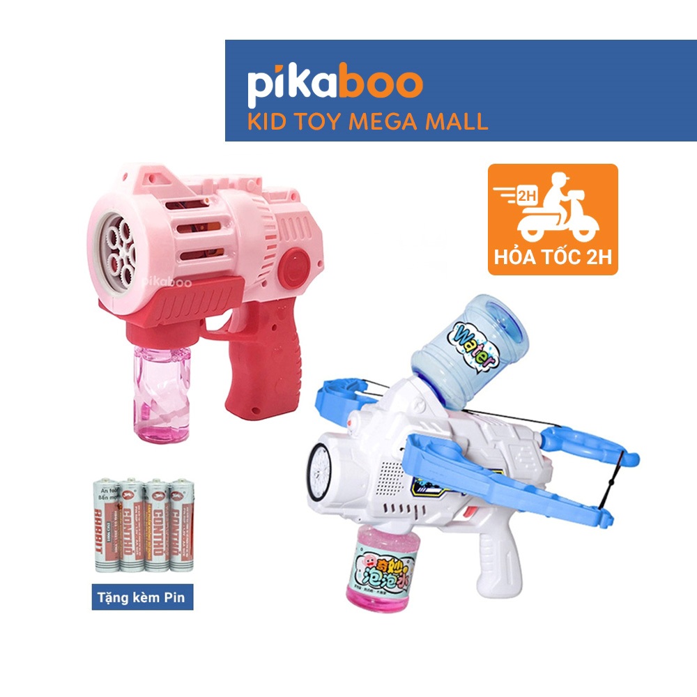 Đồ Chơi Tạo Bong Bóng Và Phun Nước Pikaboo Chất Liệu Cao Cấp An Toàn Ra Nhiều Bong Bóng Đẹp Mắt