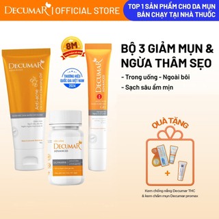 Combo giảm mụn & ngừa thâm sẹo Decumar - DCA02, DGR02, VCM01