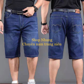 Quần Ngố Jean (Bò Giấy) Nam Trung Niên Ảnh Thật