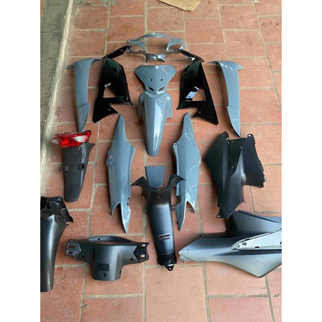 BỘ NHỰA WAVE A 50-100CC-s100-rs100 MÀU XANH XI MĂNG