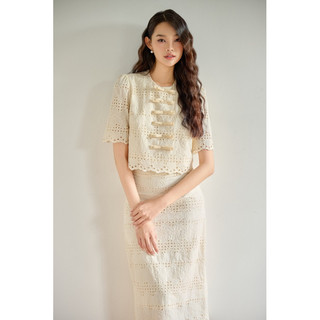 Set áo chân váy ren xô thêu cao cấp Dreamy set
