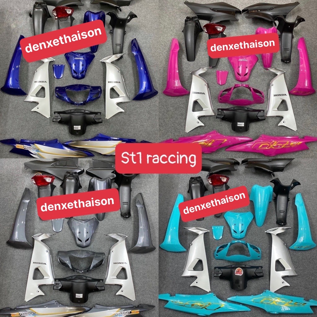 Dàn áo, Vỏ Xe Wave, Dàn Áo Wave, Bộ Vỏ Nhựa Wave Alpha 50-100-110cc - Wave 100-110cc - Wave Rs-Bảo Hành Màu Sơn 2 Năm