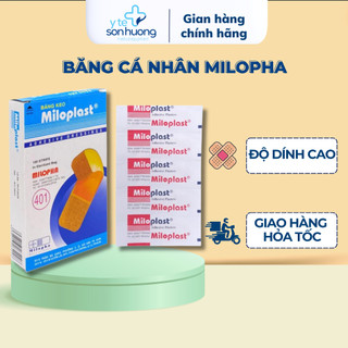 Băng cá nhân Miloplast (hộp 100 miếng) giúp sát trùng vết thương