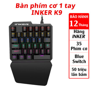 Bàn phím cơ 1 tay Inker K9 K106 Bàn phím chơi game chất lượng cao dành cho game thủ Keyboard K9 Phím cơ Gaming