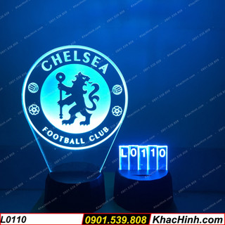 Đèn Logo CLB BÓNG ĐÁ CHELSEA, Đèn decor khắc Logo CLB Bóng Đá và các cầu thủ bóng đá theo yêu cầu