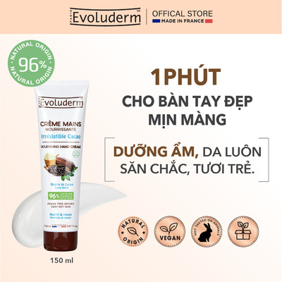 Kem dưỡng da tay chiết xuất Bơ Cacao Evoluderm 150ml
