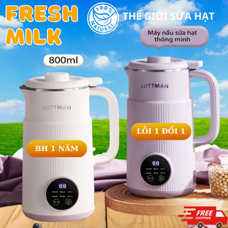 Máy làm sữa hạt Kottman Việt Nam 6 chức năng chính hãng, sữa mịn siêu ngon