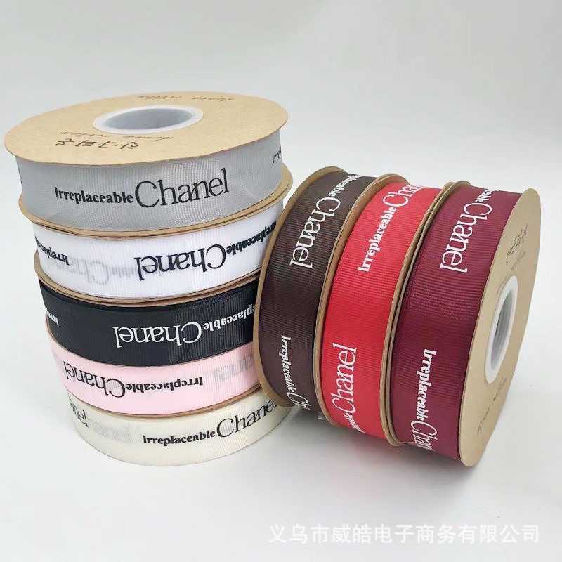 Ruy băng chanel vải gân trang trí bánh kem