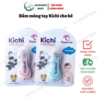 Bấm móng tay Kichilachi cho bé sẵn 2 màu xanh - hồng