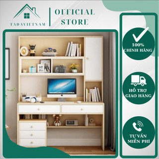 Bàn học,bàn làm việc cao cấp kèm kệ sách,gỗ mdf thương hiệu tada việt nam