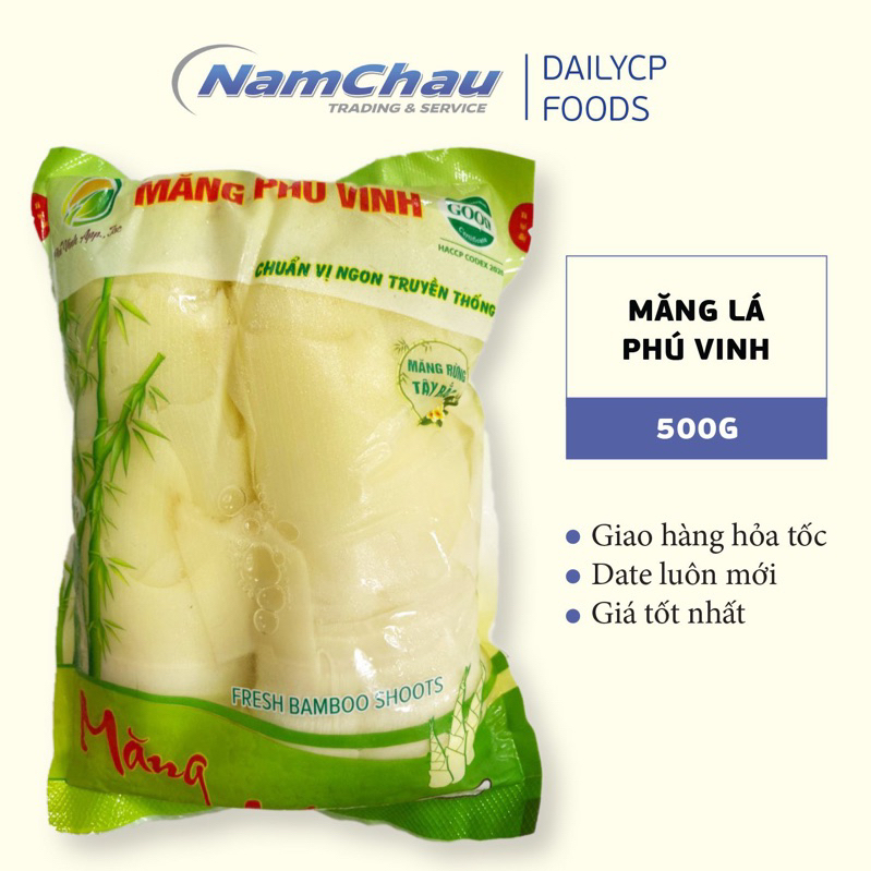 Măng lá Phú Vinh gói 500gr | Măng sạch sơ chế tiện lợi [Hà Nội giao hoả tốc]